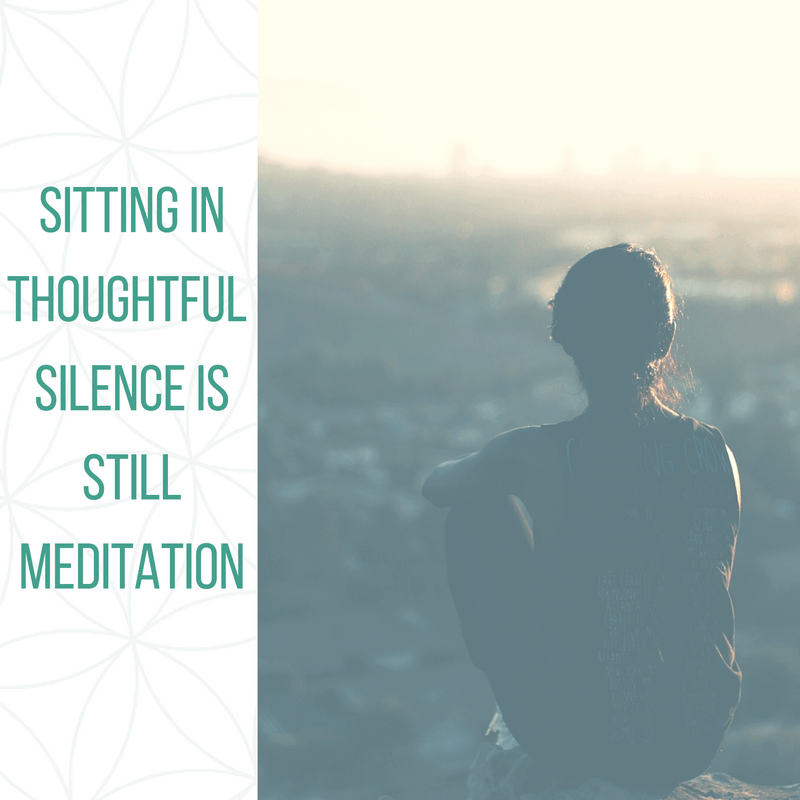 sitting in meditation