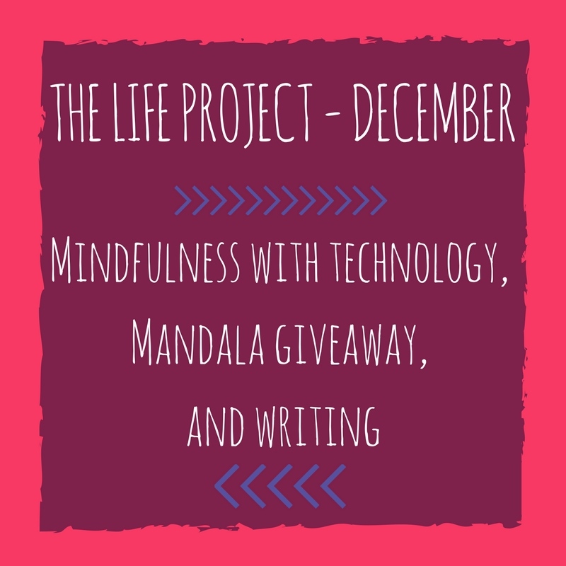 mindfulness with technology, mandala giveaway, writing