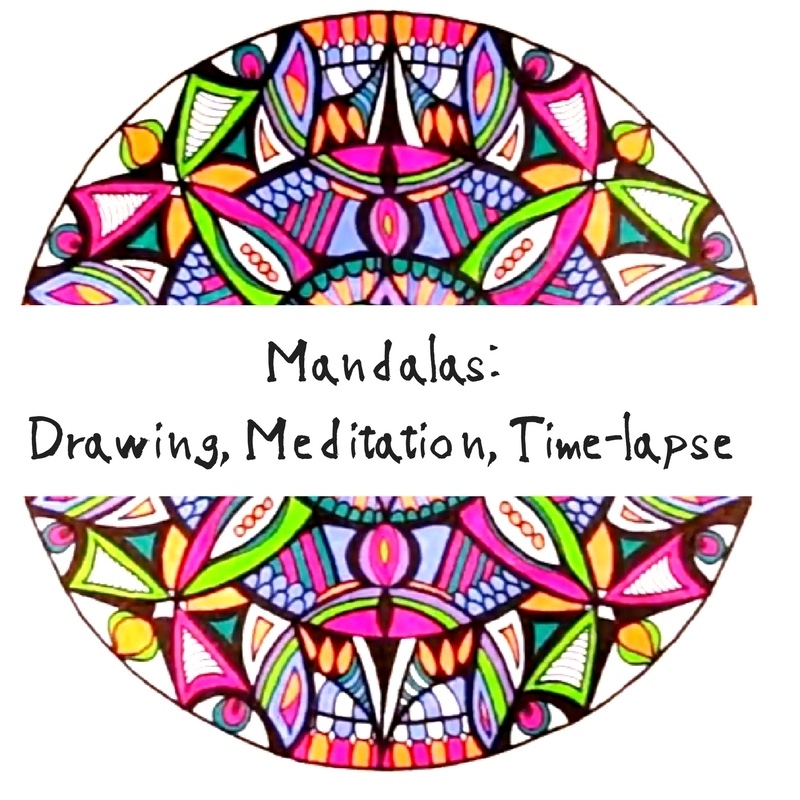 Mandala drawings, mandala meditation, time-lapse mandalas