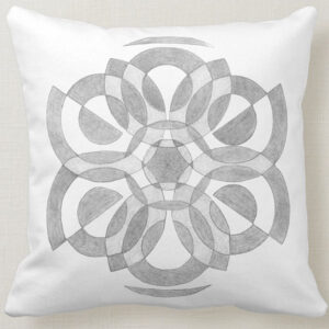 Sage mandala throw pillow