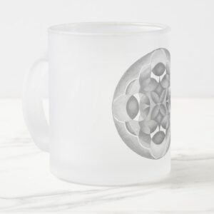 good and evil mandala frosted mug