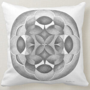 good and evil mandala throw pillow