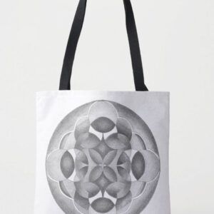 good and evil mandala tote bag