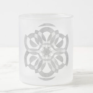 sage mandala frosted mug