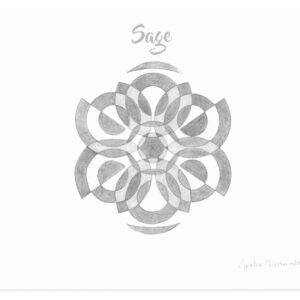 sage mandala postcard