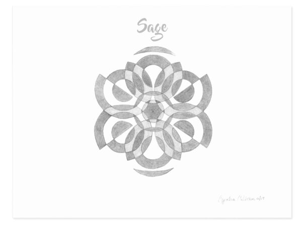 sage mandala postcard