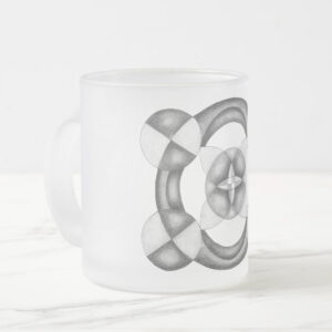 the way mandala frosted glass coffee mug